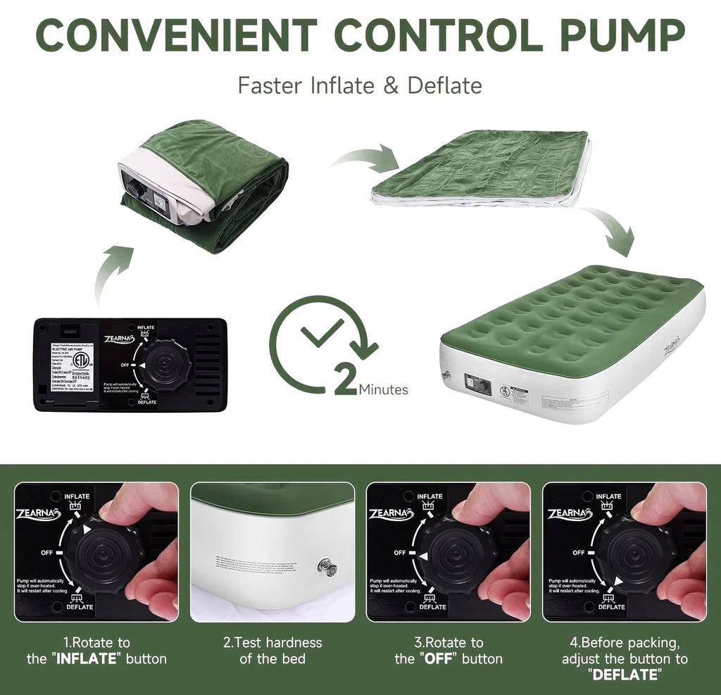Twin Size Air Mattress with Built-in Pump Z850