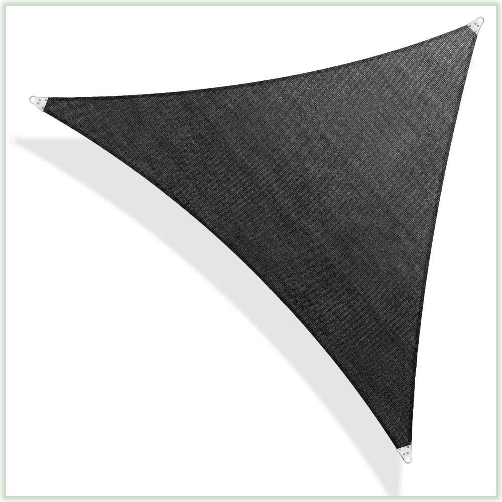 20 ft. x 20 ft. 260 GSM Black Triangle Sun Shade Sail A702