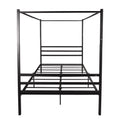 Black Queen Size Metal Platform Bed with Headboard L960