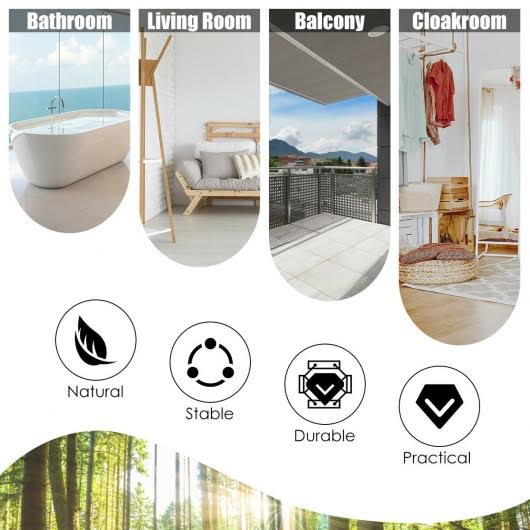 4 Panels Folding Wooden Room Divider White Y562721