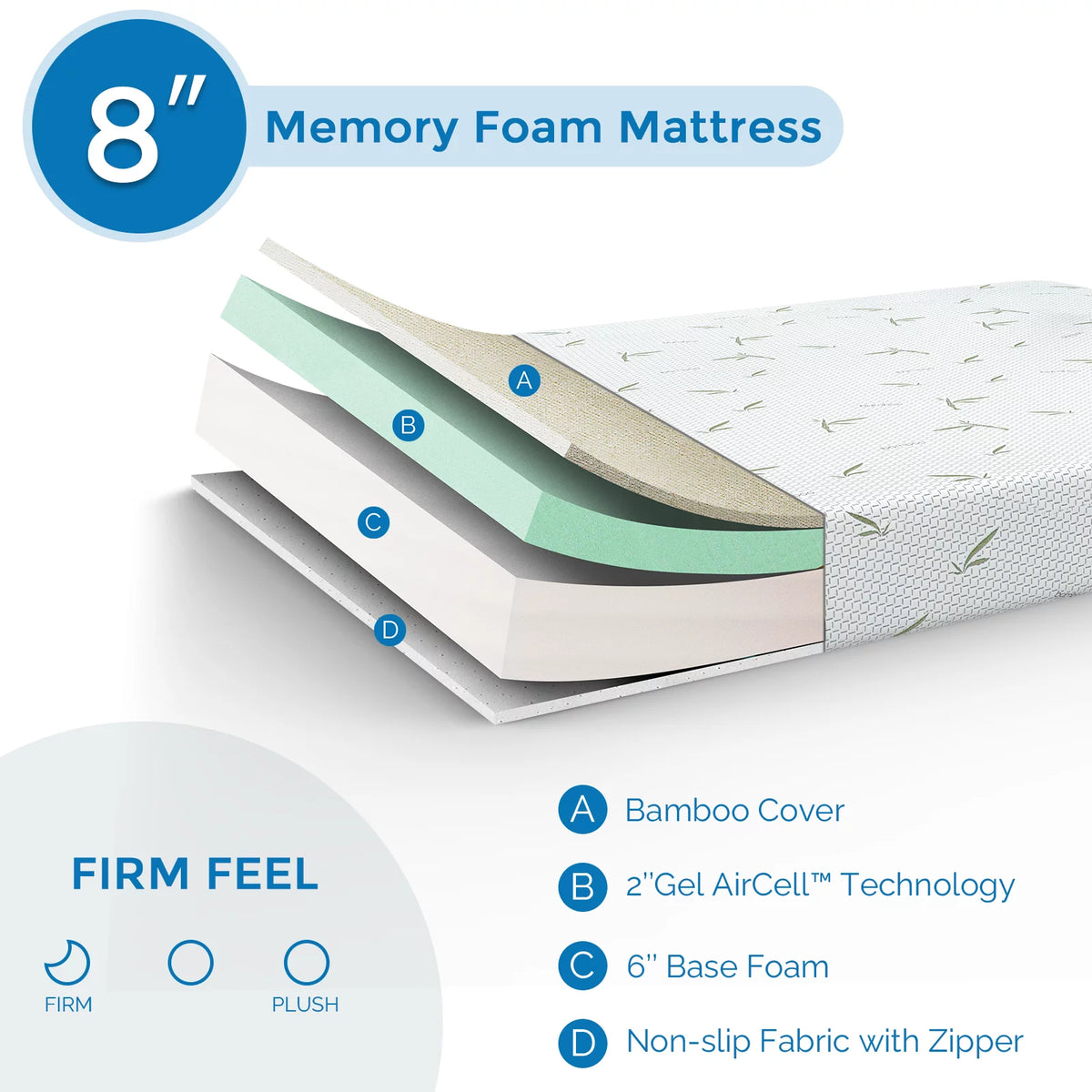 8 inch Memory Foam Full Mattress K27349