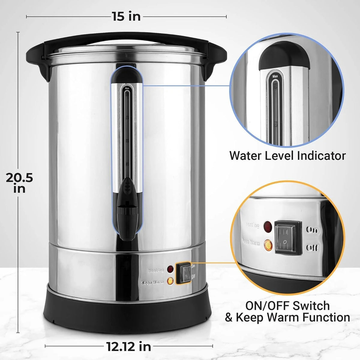 100 Cup Commercial Coffee Urn & Hot Beverage Dispenser U4168