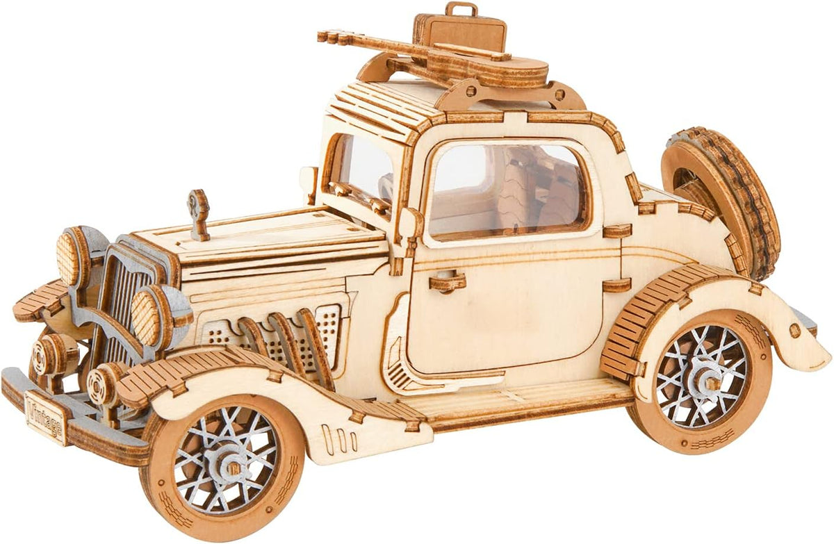 Vintage Car 3D Wooden Puzzle Model Kit W7018