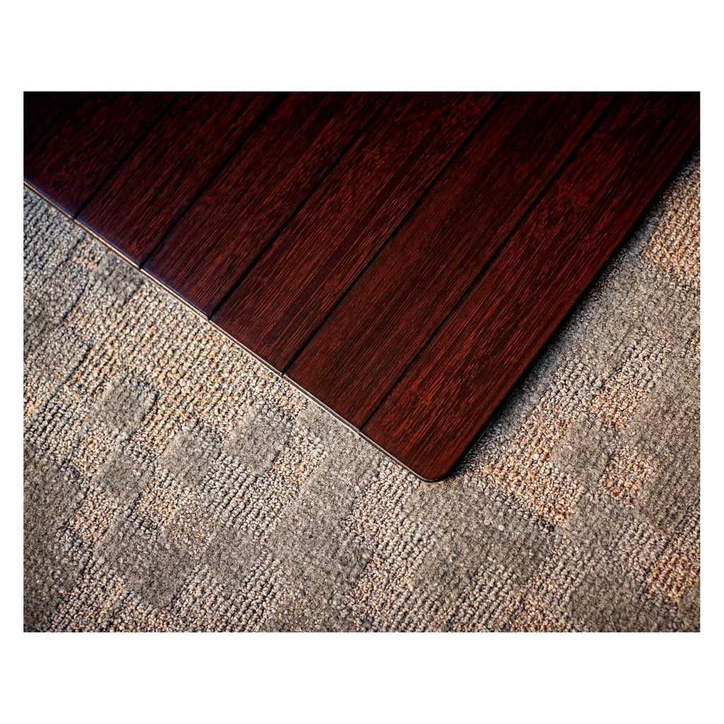 Bamboo Roll-Up Chairmat, 55x22 x 57x22 / Dark Cherry Z28512