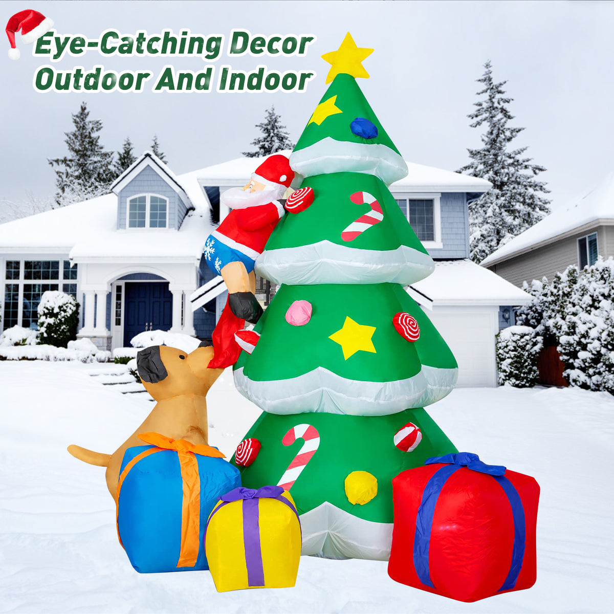 7FT Christmas Inflatables Santa Claus Blow Up Decor K565