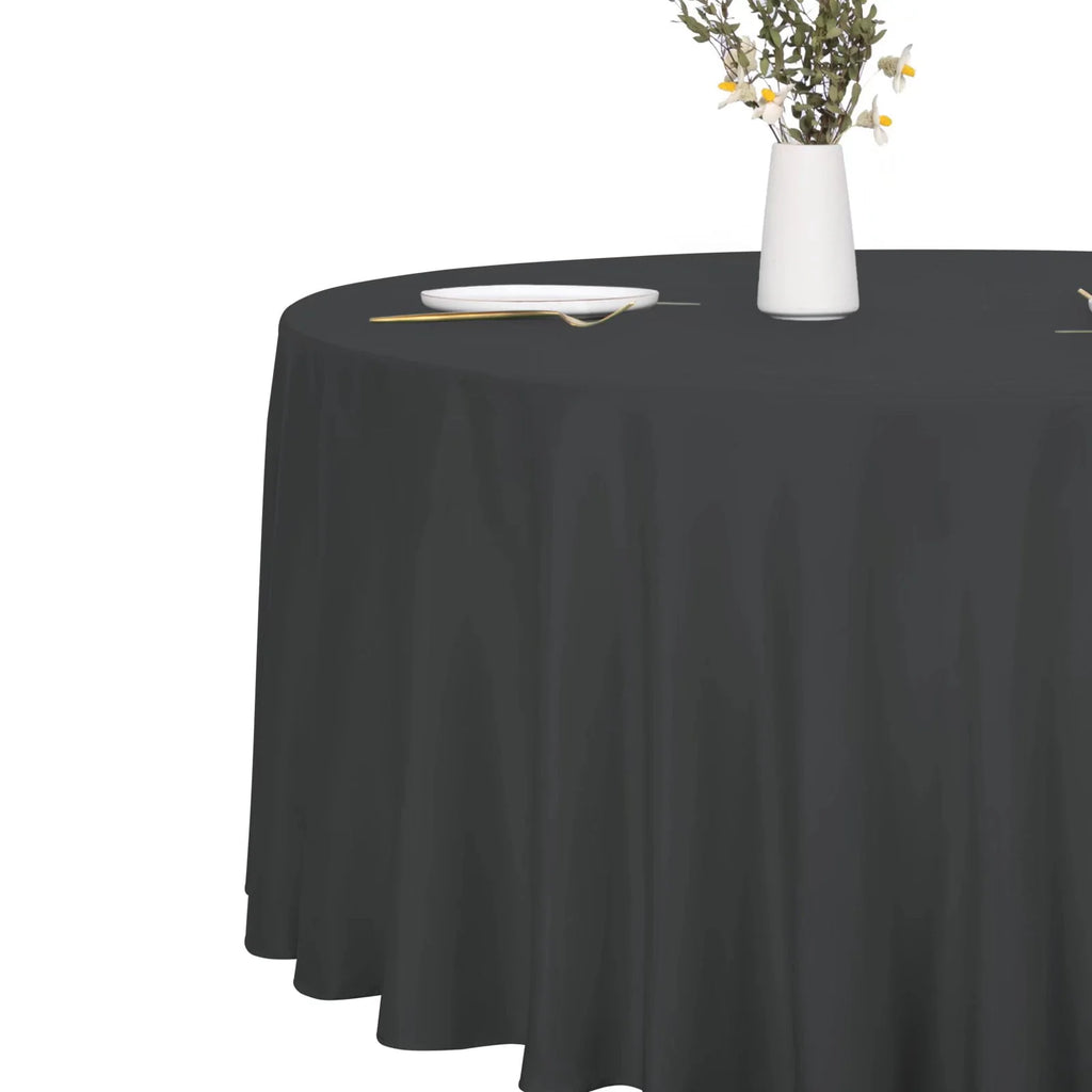 Round 60 inch Black Tablecloth H1043