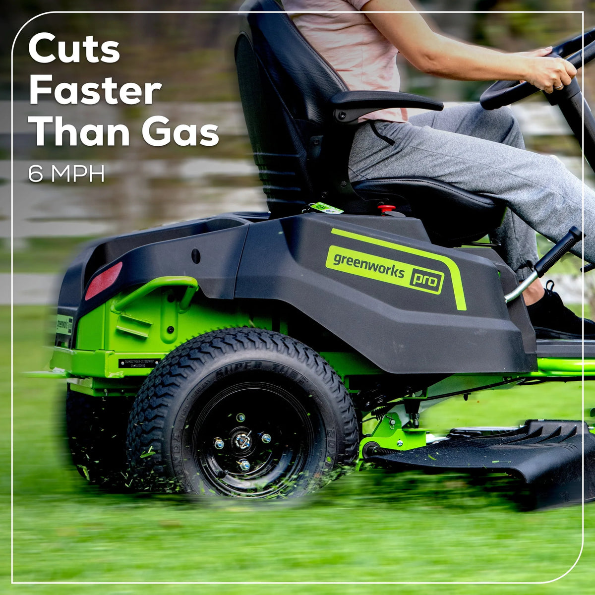 42 Cordless Battery Riding Lawn Mower with 8.0Ah Batteries Q549