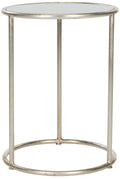 Silver/Grey Glass Top Accent Table C596