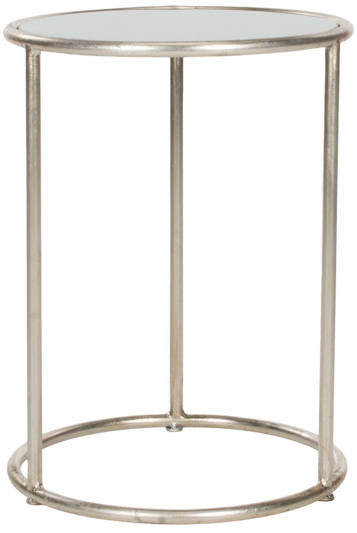 Silver/Grey Glass Top Accent Table C596