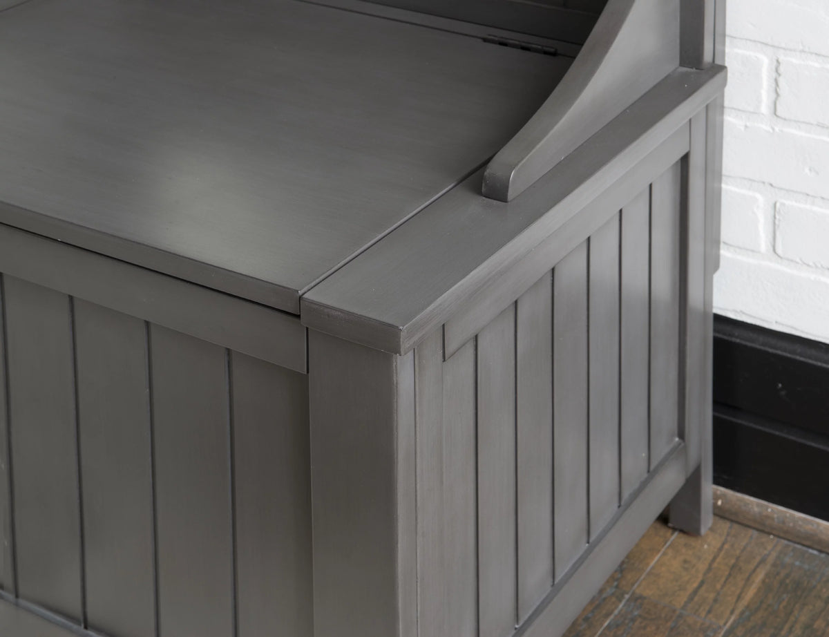 Gray Hall Tree with Storage Bench and Mirror W782829