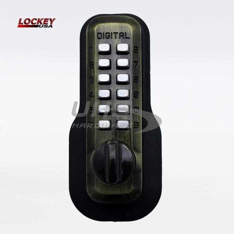 Mechanical Keyless Deadbolt Lock; Bright Chrome (Grey) W10202