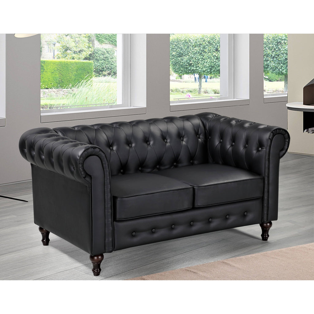 Dark Blue Chesterfield Loveseat T3059