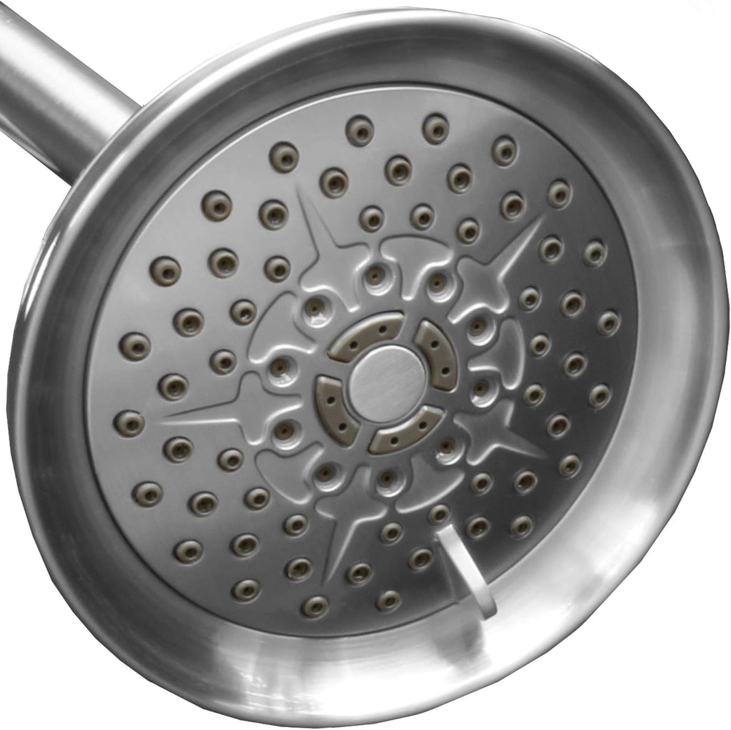 Brushed Nickel 5 inch Adjustable High Pressure Shower Head, Pack of 2 L175
