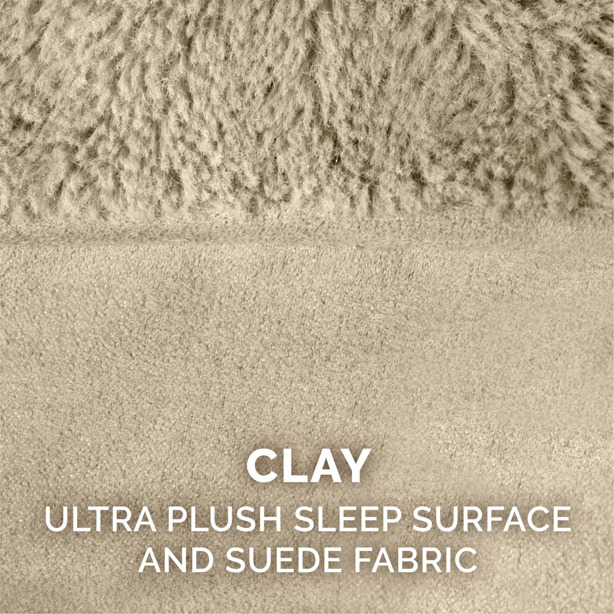 Clay Plush Suede Memory Foam Dog Bed I99274