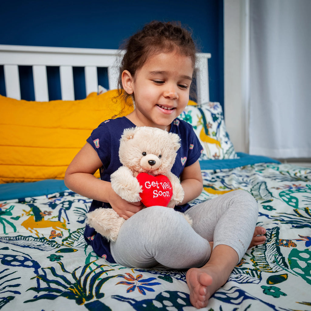 Get Well Soon Teddy Bear with Red Heart P6308