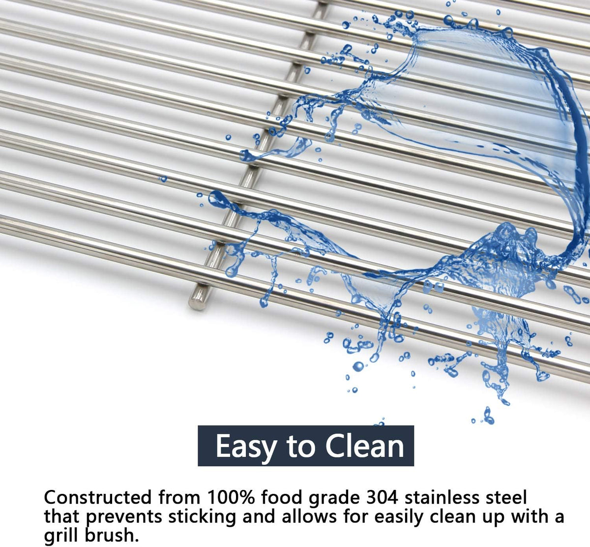 18.75 inch SUS304 Stainless Steel Gas Grill Grates, Pack of 2 Z8835