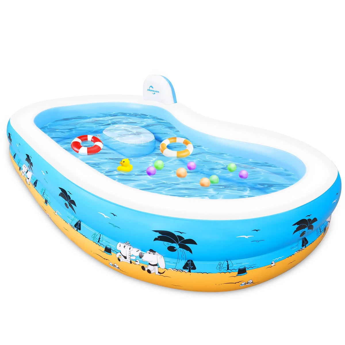 Large Inflatable Pool with Seat and Backrest H75024