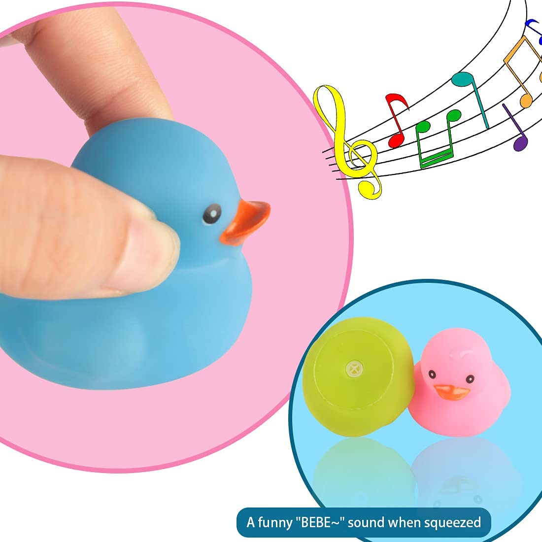 Colorful Rubber Ducky Bath Toys 4Pcs Y385087