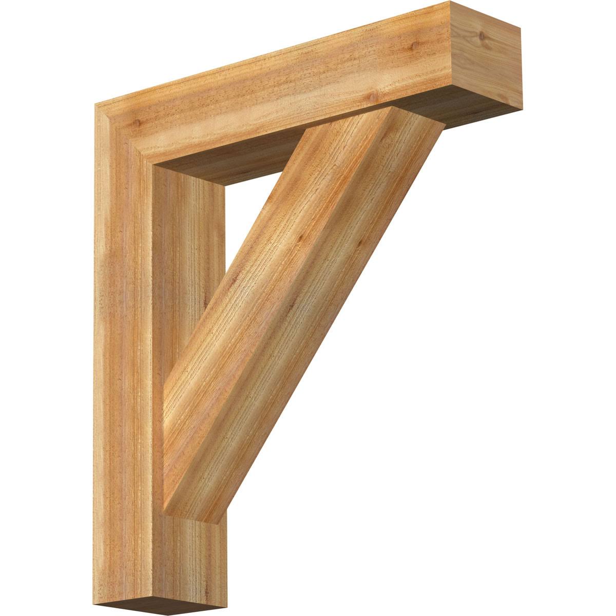 Traditional Block Rough Sawn Bracket with Offset Brace X980