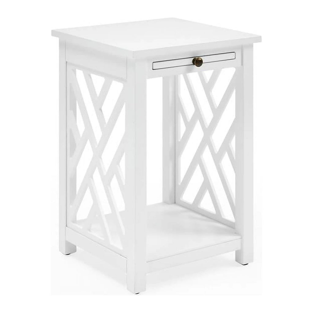 White Wood Coffee Table and Two End Tables T966035