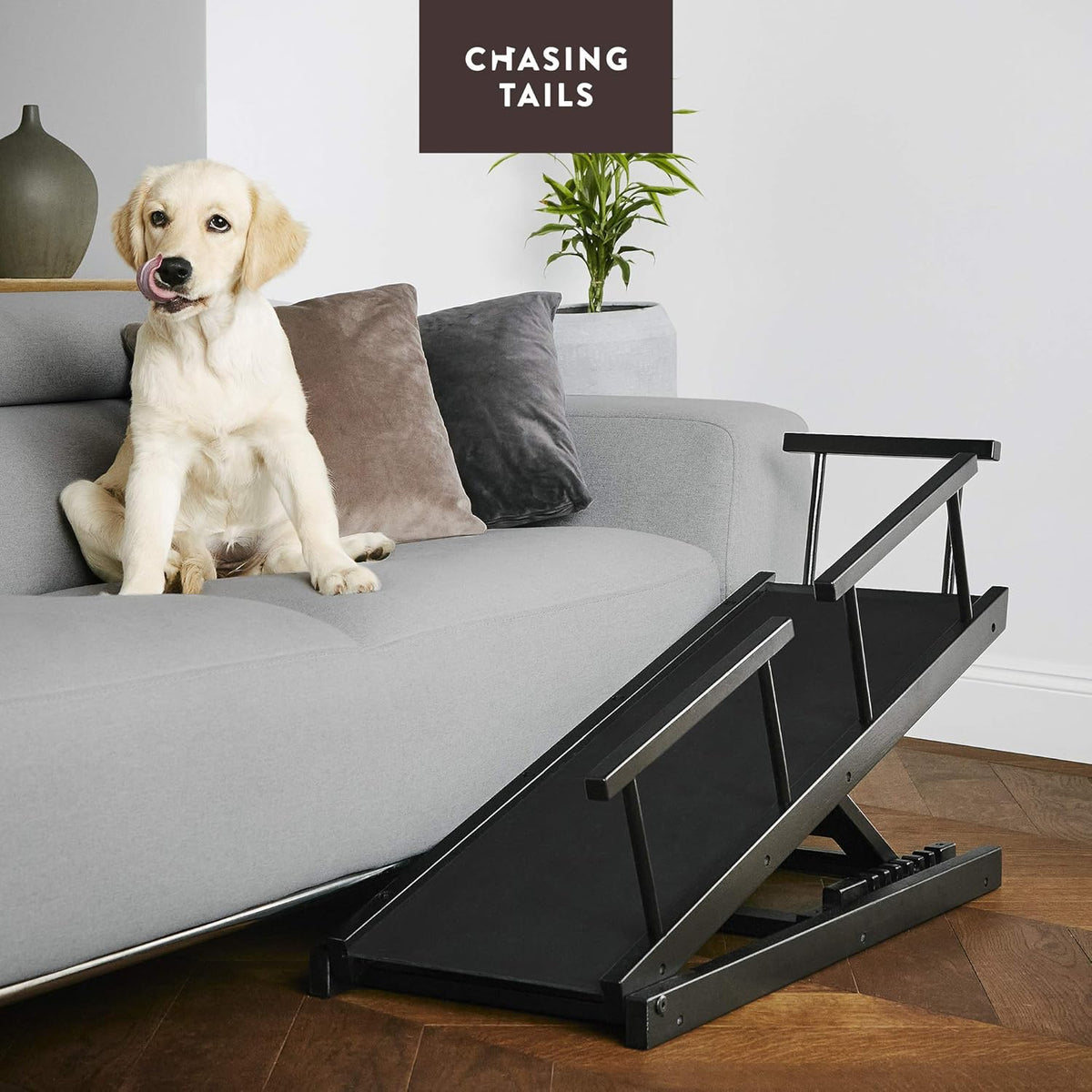 Dog Ramp with Side Rails, Adjustable Height 10 to 20 Inches Q507