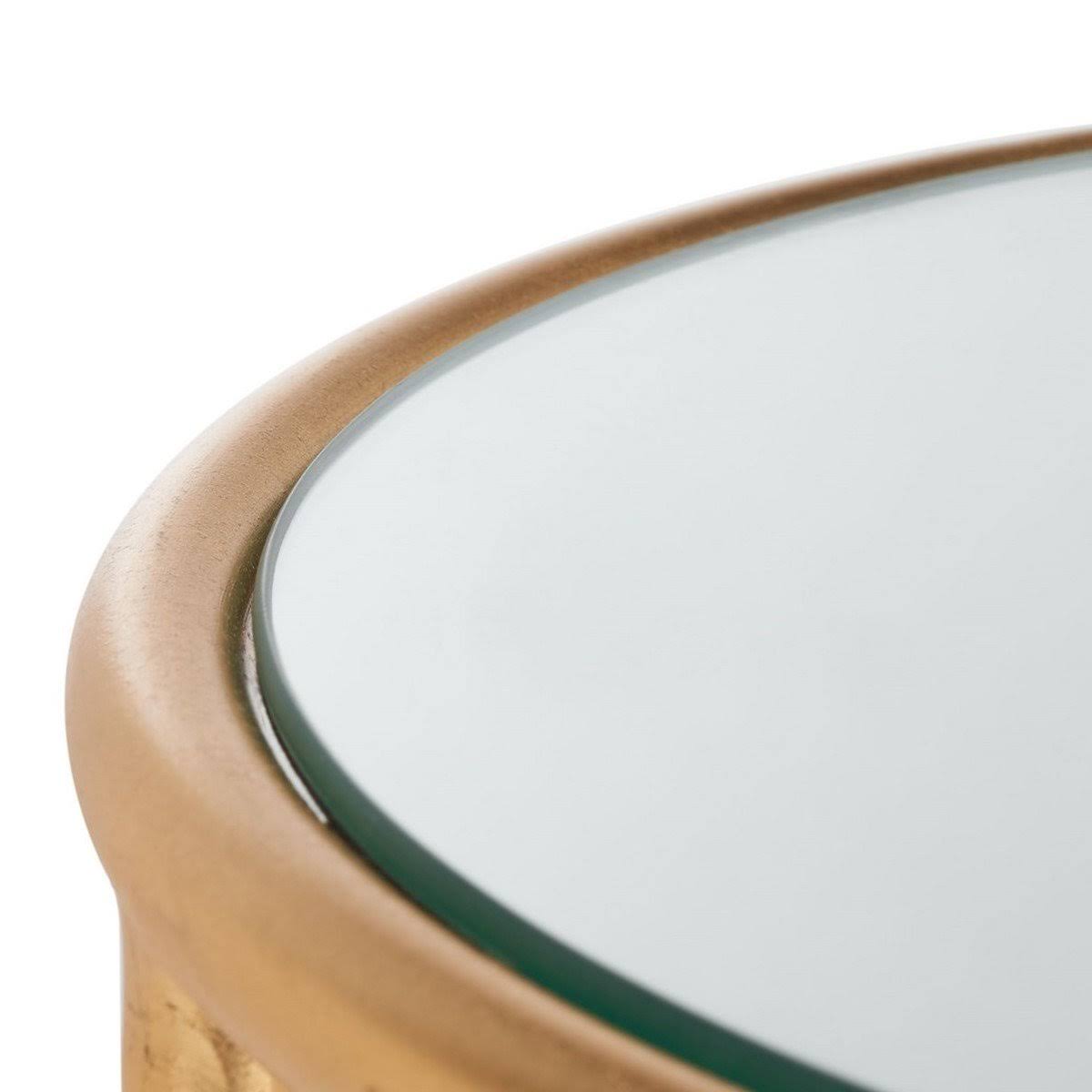 Silver/Grey Glass Top Accent Table C596