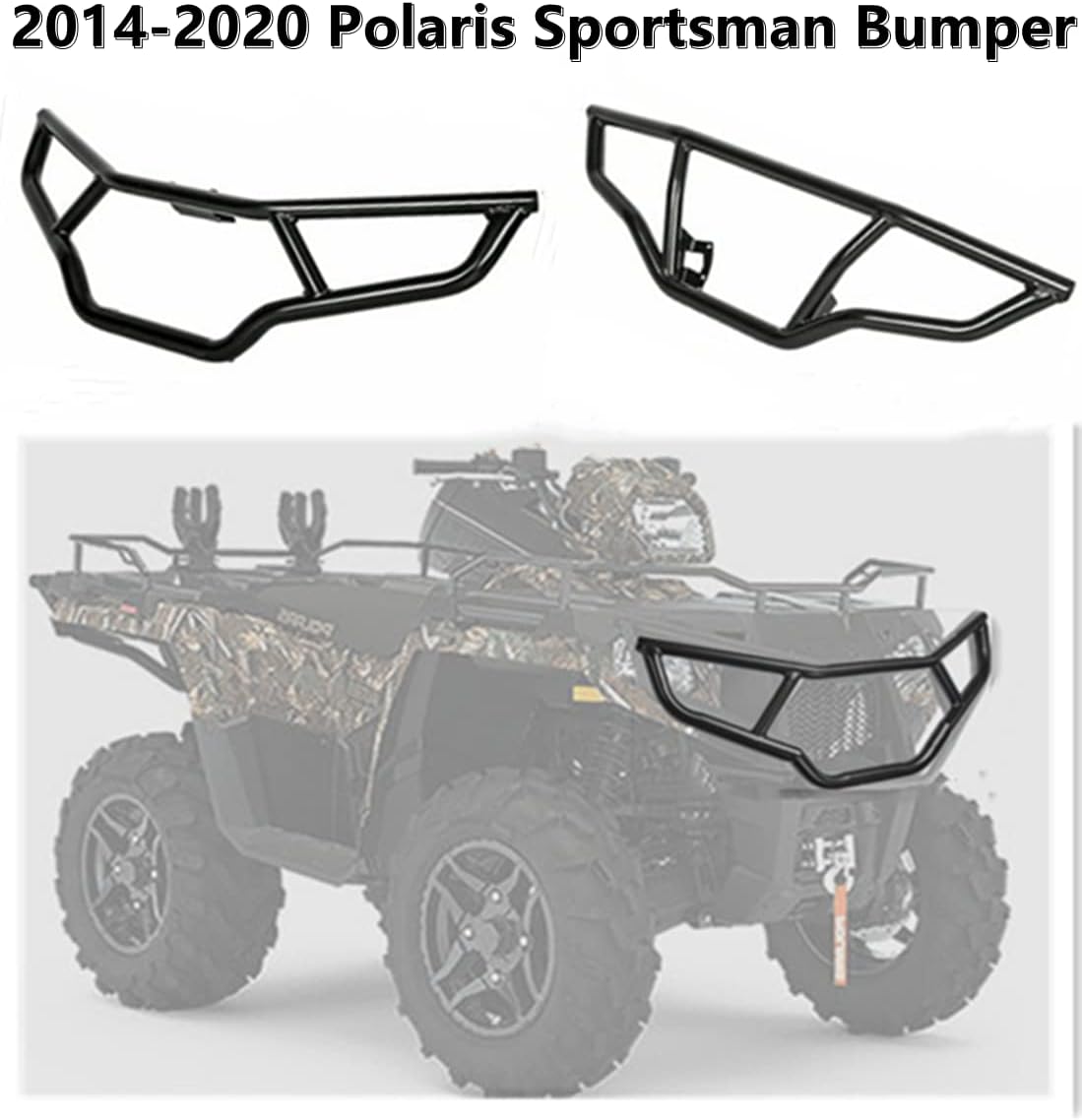 ATV Front and Rear Brush Bumper Protector, 2pcs Q7321