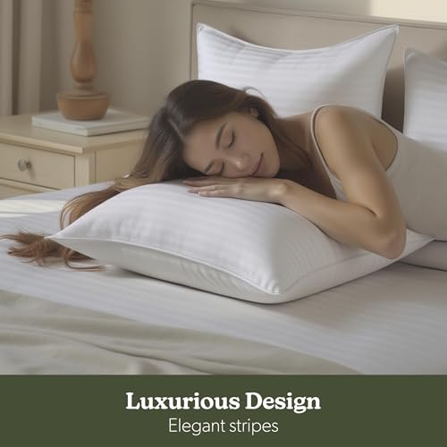 Down Alternative Cotton King Size Set of 2 Bed Pillows V539