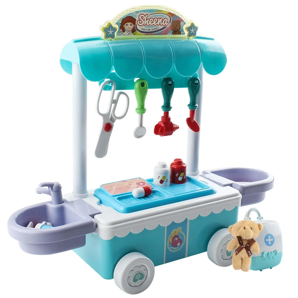 Doctor Kit Surgical Car with Music Kids Play House Educational Role Play Toy K5121
