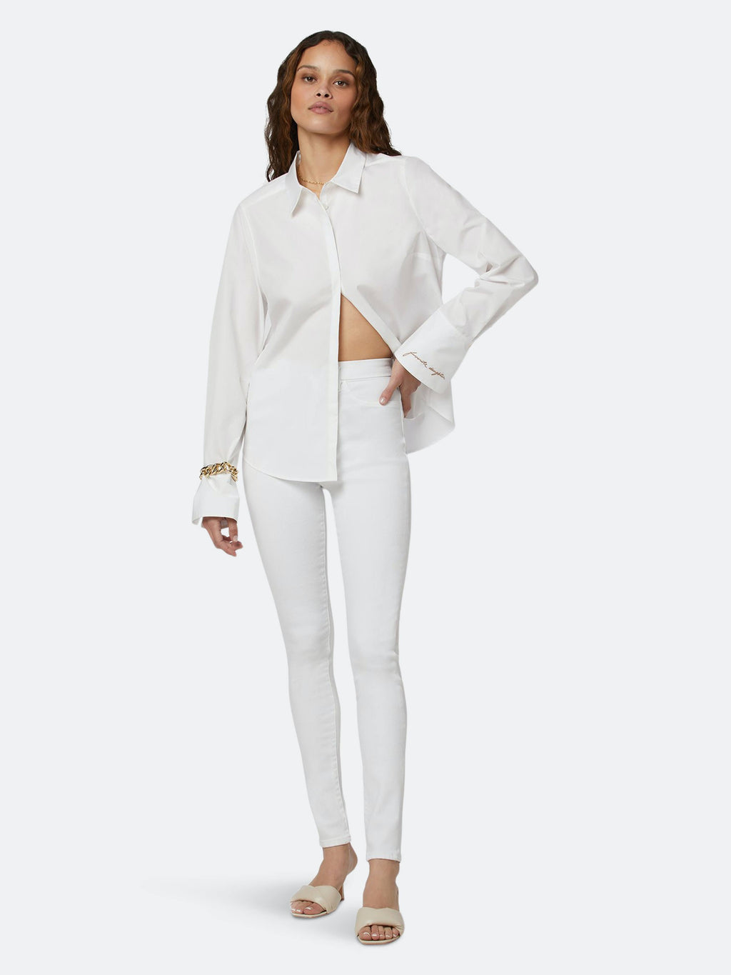 White High Rise Skinny Jeans F13683
