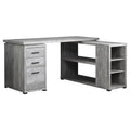 Grey Reclaimed Wood Corner Computer Desk M6329