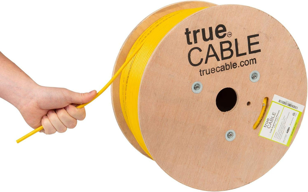 Cat6A Plenum 1000ft Purple 23AWG 4 Pair Solid Bare Copper Bulk Ethernet Cable X680033