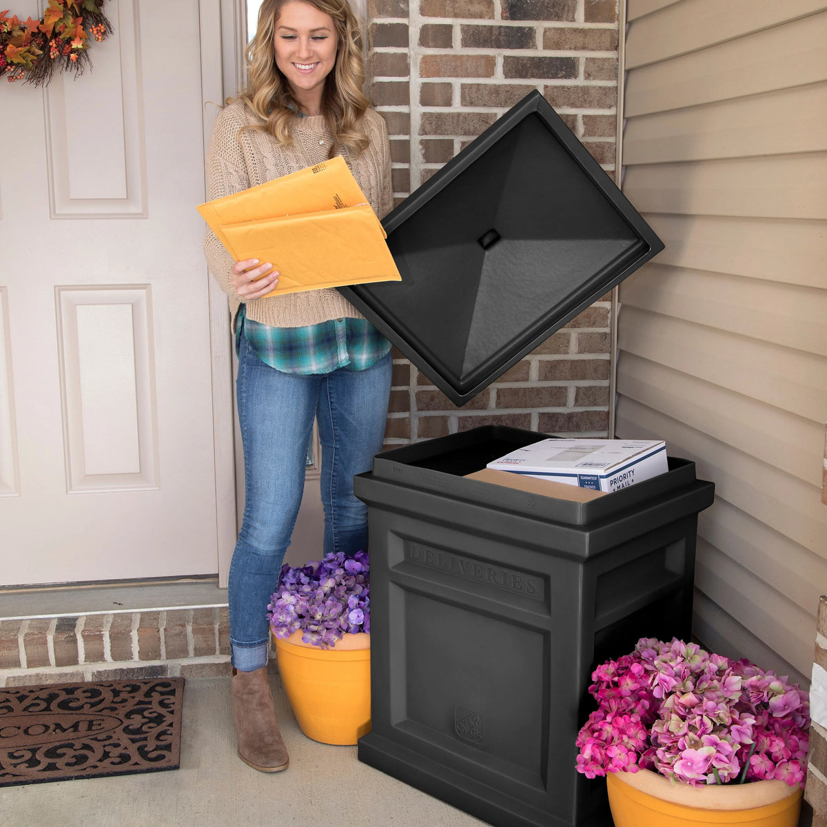 Black Parcel Delivery Box W49082
