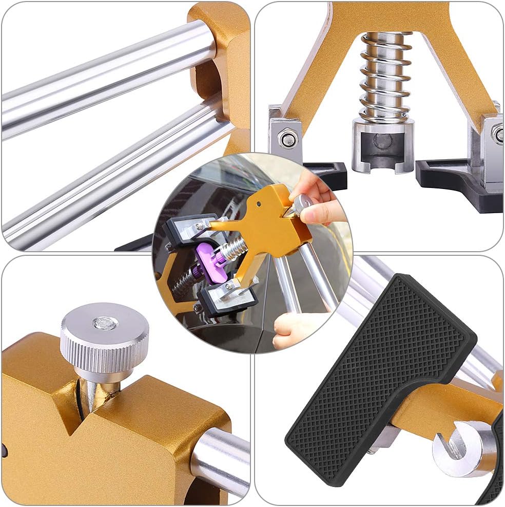 53pcs Dent Puller Paintless Dent Repair Tools Kit with Golden Dent Lifter Glue Sticks Tabs Slide Hammer Z33310