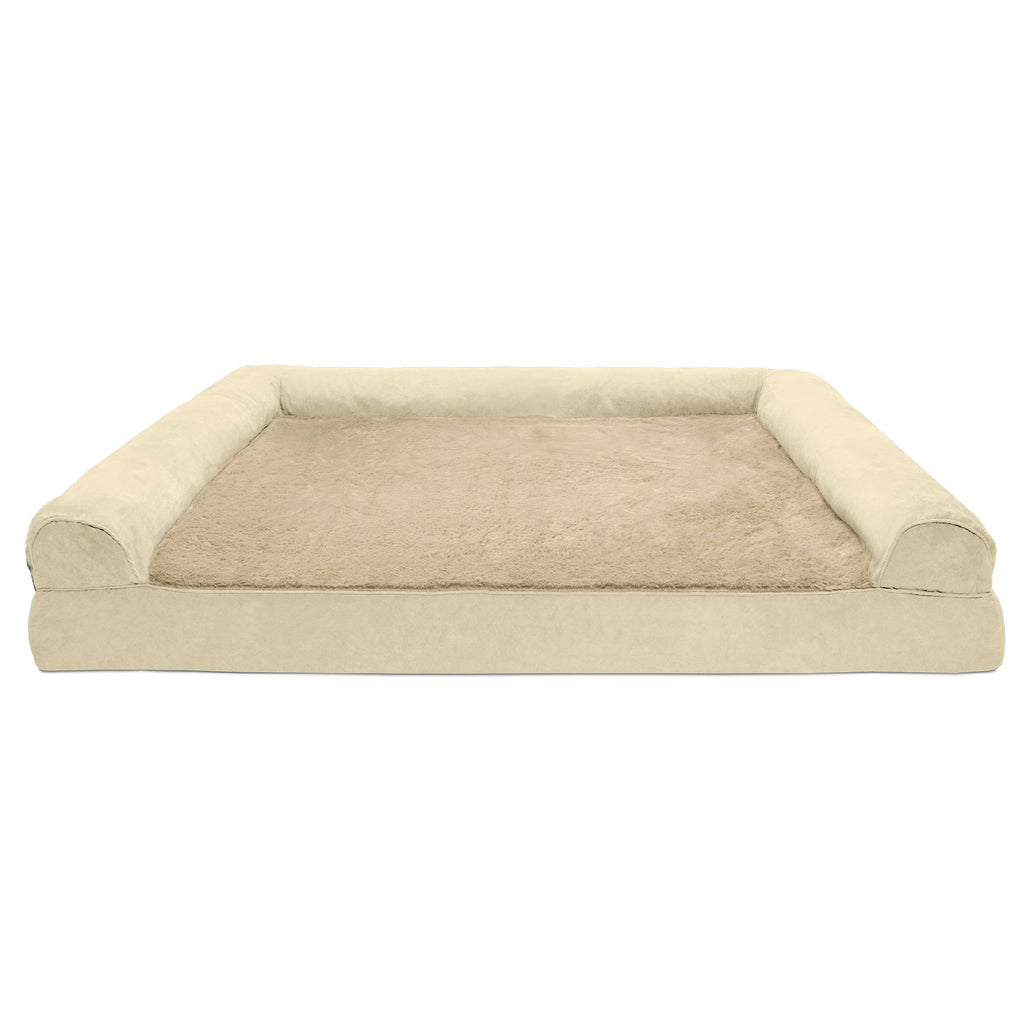 Clay Plush Suede Memory Foam Dog Bed I99274