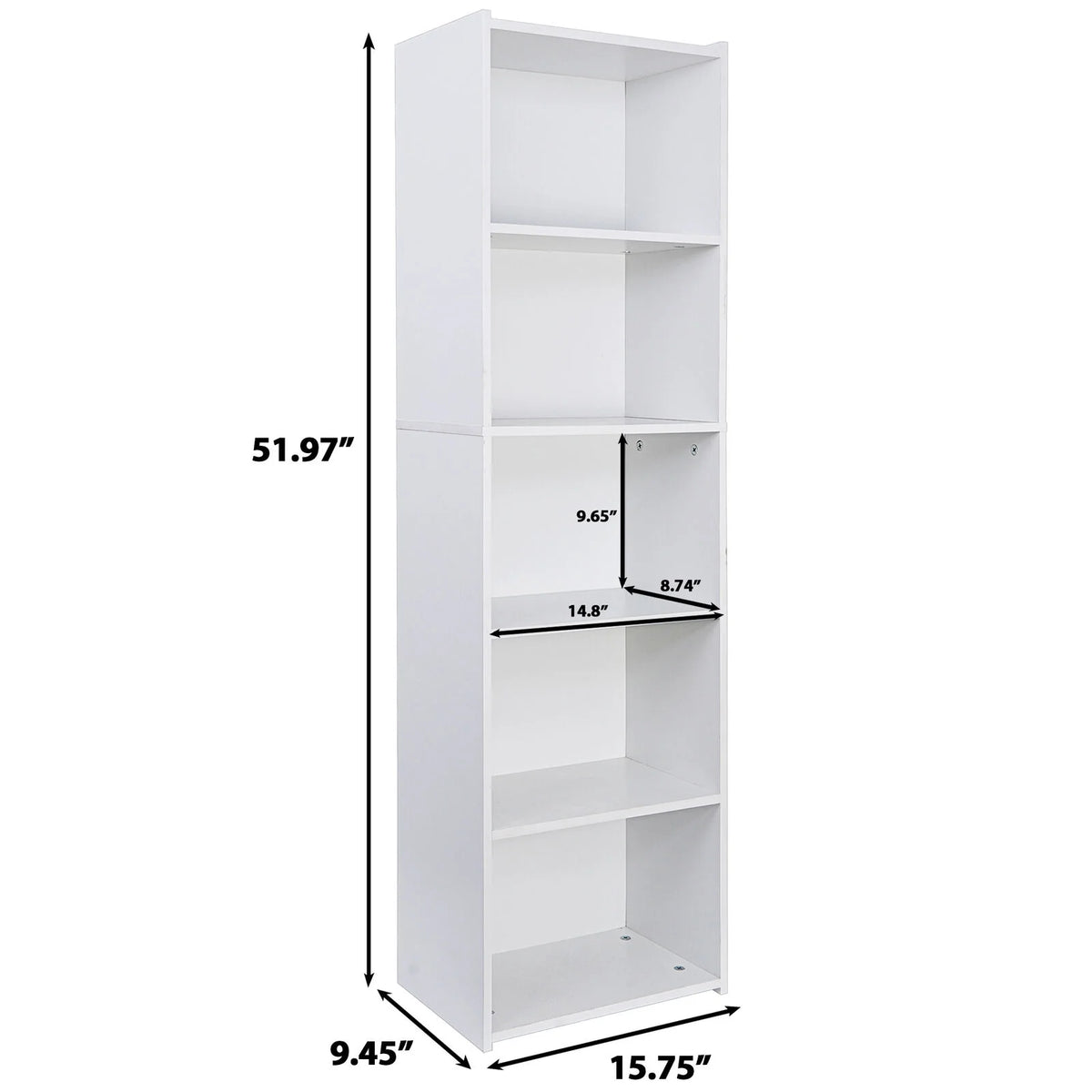 5 Tier Bookcase Bookshelf Storage Organizer M861636