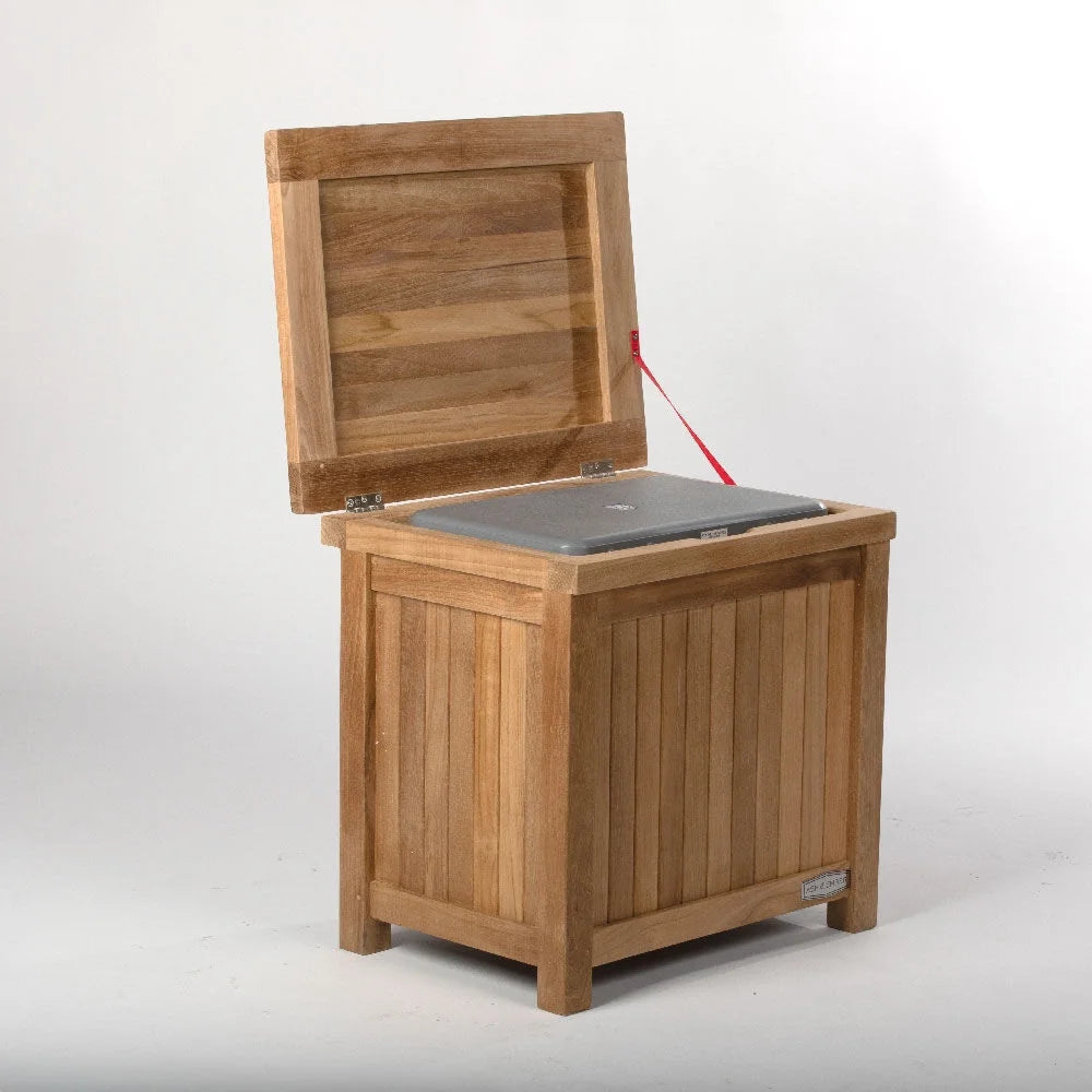 36 Quart Teak Ice Chest Cooler Side Table T53829