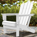 White HDPE Resin Adirondack Chair J55097