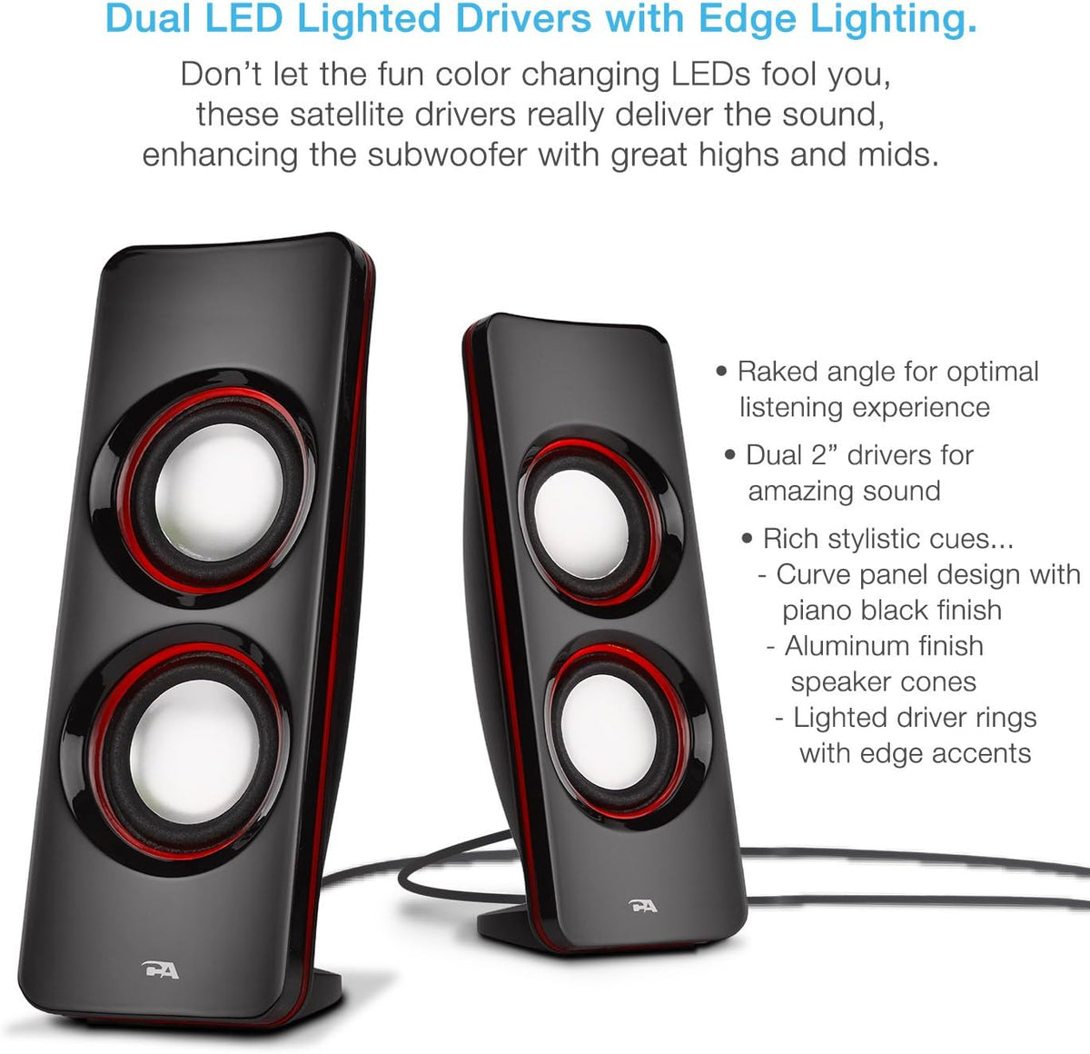 2.1 Bluetooth Subwoofer Speaker System, Pack of 2 J79853