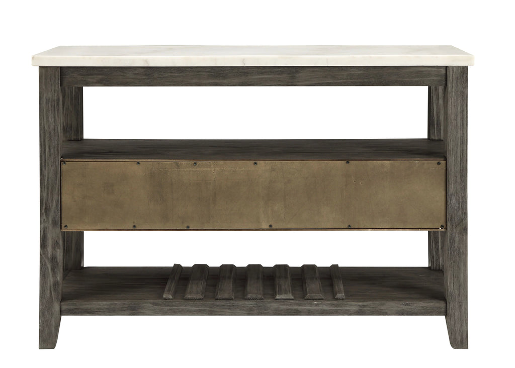 White Marble Gray Oak Server V177