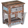 Solid Reclaimed Wood Side Table with 1 Drawer D236011