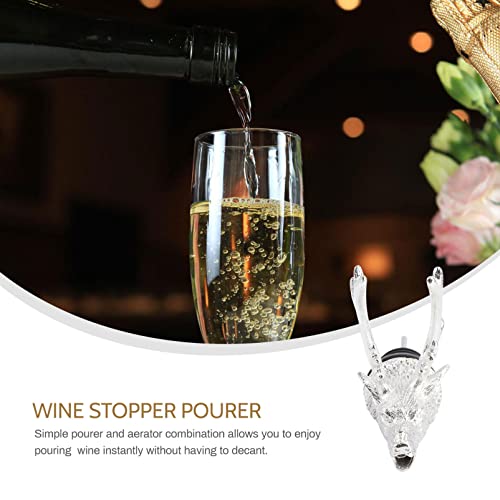Stag Head Wine Pourer Decanter Aerator and Stopper E2413
