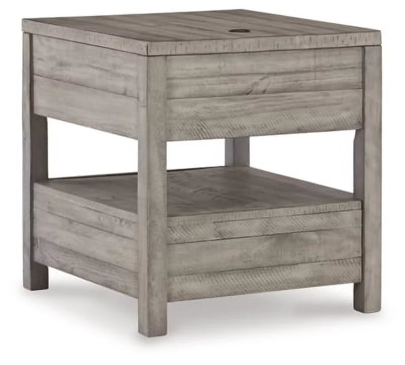 Contemporary Gray End Table T722376