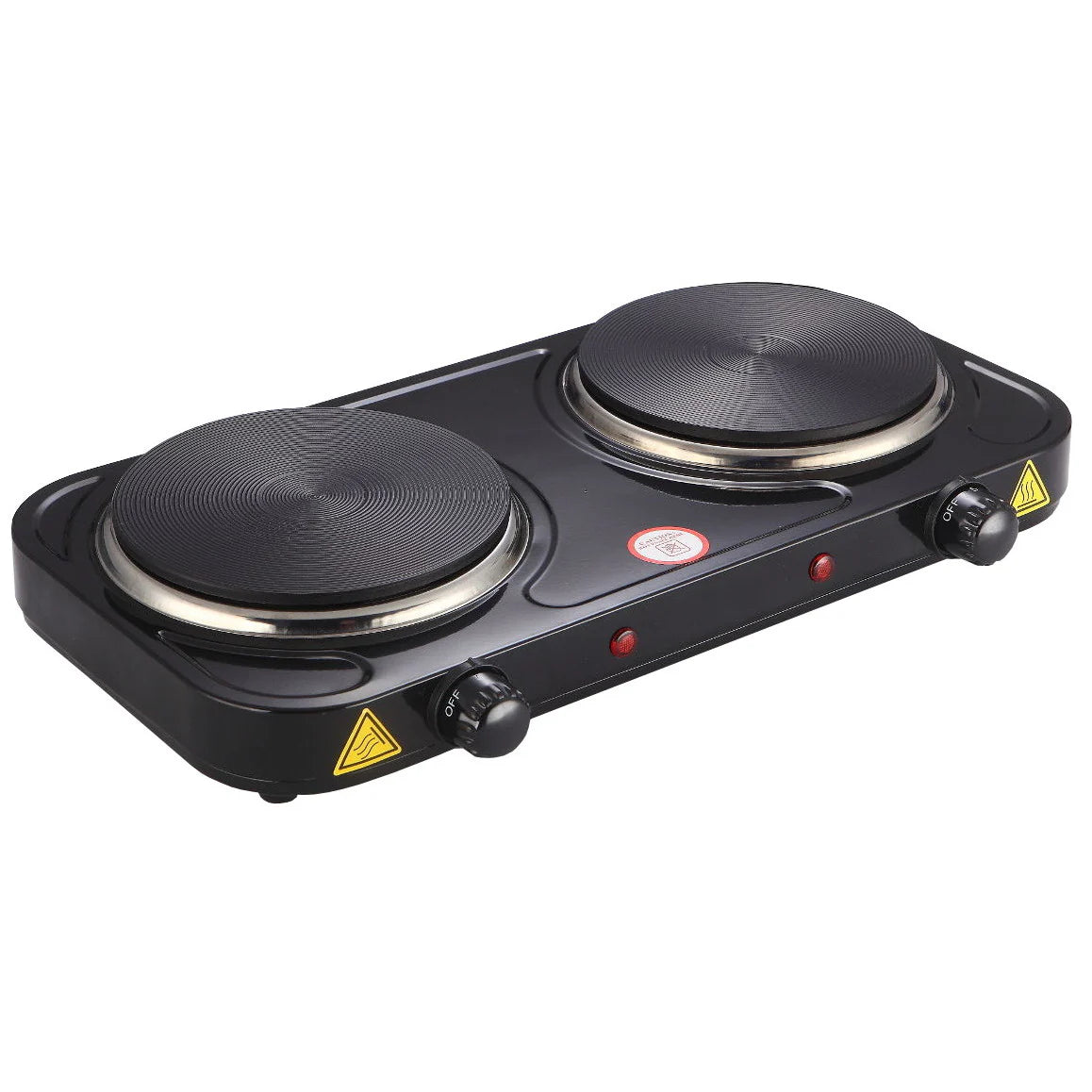 Electric Cooker 2 Plates 2000W Black R214