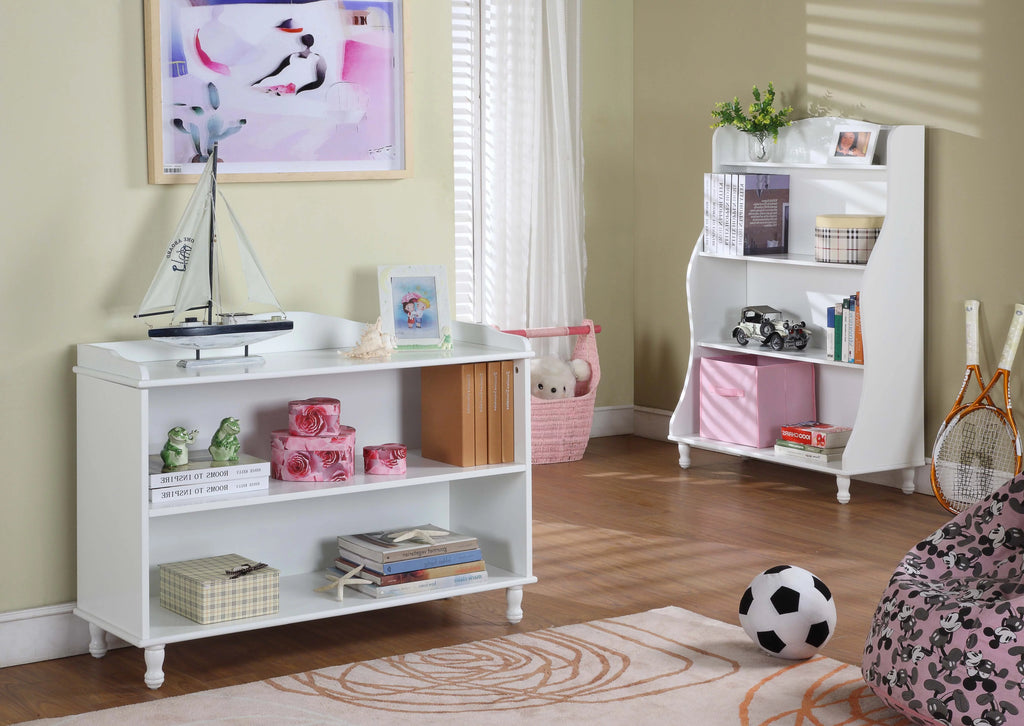 White Wood 3 Tier Kids Bookcase Storage Cabinet Y613701