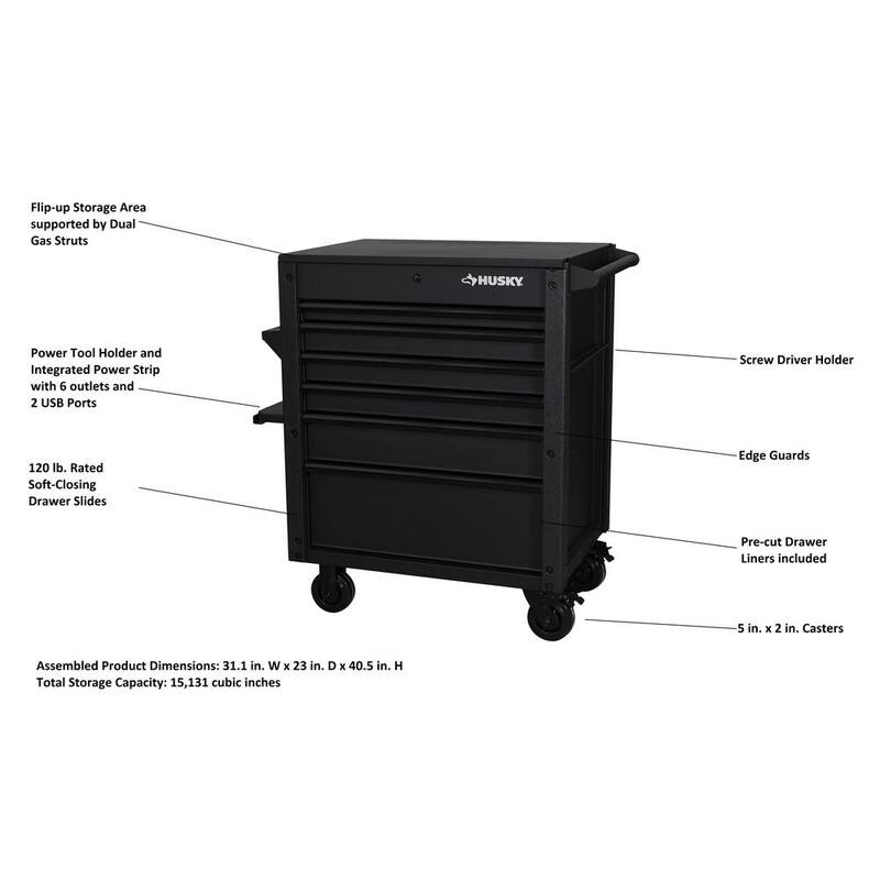 Black 6-Drawer Rolling Tool Cart A265