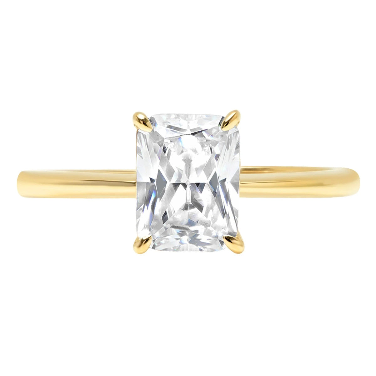 18K Yellow Gold Solitaire Engagement Ring C580