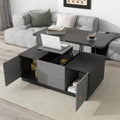 Dark Gray Lift Top Coffee Table with Storage Q5425