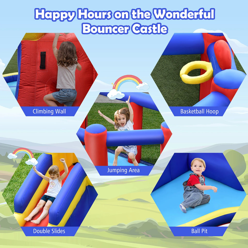 Inflatable Bouncy Castle with Double Slides J455