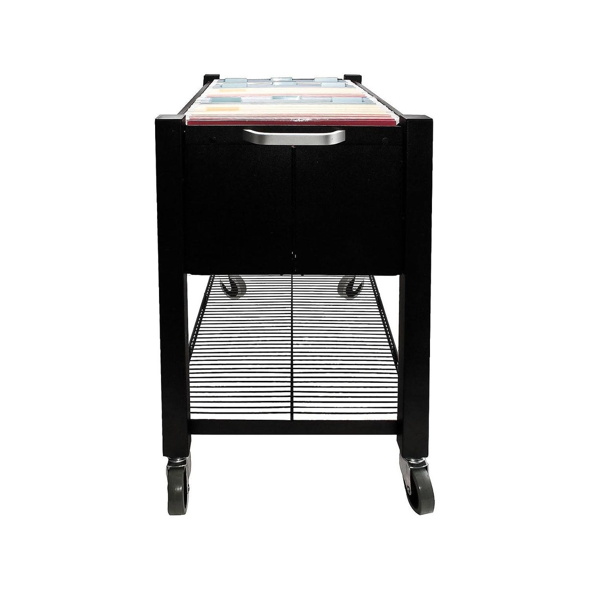 Black Open-Top File Cart G32575